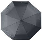Opvouwbare ergonomische paraplu in kleuren met zwart frame 22'' kleur zwart vijfde weergave