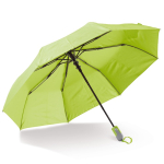 Opvouwbare ergonomische paraplu in kleuren met zwart frame 22'' kleur limoen groen