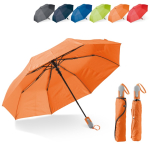 Opvouwbare ergonomische paraplu in kleuren met zwart frame 22''