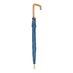 RPET paraplu met houten handvat en uniek ontwerp 23'' kleur donkerblauw vierde weergave