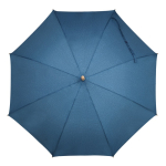 RPET stormbestendige paraplu met houten uiteinden 25'' kleur donkerblauw derde weergave