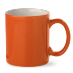 Keramische mok in verschillende kleuren met capaciteit van 300ml kleur oranje