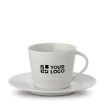 Espresso porseleinen koffiekopje met schotel 160ml met afdrukgebied