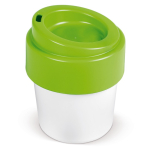 To-go beker met gekleurde deksel, 100% recyclebaar 240ml kleur lichtgroen