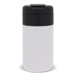 Dubbelwandige thermosfles met opklapbare dop 250ml kleur wit tweede weergave