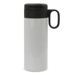 RVS fles met dop die als beker fungeert 400ml kleur wit