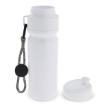BPA-vrije sportfles met kleuraccent en riem 500ml kleur wit derde weergave