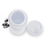 BPA-vrije sportfles met kleuraccent en riem 500ml kleur wit vierde weergave
