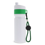 BPA-vrije sportfles met kleuraccent en riem 500ml kleur groen