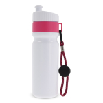 BPA-vrije sportfles met kleuraccent en riem 500ml kleur roze