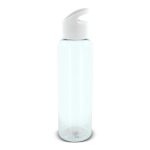 RPET fles in transparante kleuren met geometrisch handvat 600ml kleur wit