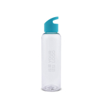 Transparante RPET fles met gekleurd geometrisch handvat 600ml met afdrukgebied