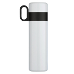 RVS thermosfles met beker en handgreep als dop 350ml kleur wit vijfde weergave