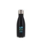 Dubbelwandige RVS fles met zilveren dop 260ml met afdrukgebied