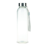 Transparante glazen fles met lekvrije dop en draaglus 500 ml kleur doorzichtig