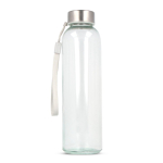 Transparante glazen fles met lekvrije dop en draaglus 500 ml kleur doorzichtig derde weergave