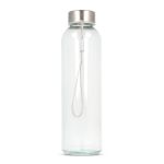 Transparante glazen fles met lekvrije dop en draaglus 500 ml kleur doorzichtig vierde weergave