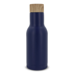 Dubbelwandige RVS fles met theezeef 340ml kleur donkerblauw