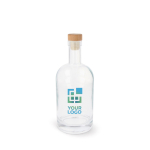 Duurzame glazen fles met FSC-deksel 750ml met afdrukgebied