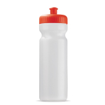 Sportbidon van organisch plastic, gemaakt in de EU 750ml kleur doorzichtig rood