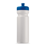 Sportbidon van organisch plastic, gemaakt in de EU 750ml kleur wit/blauw