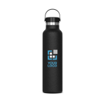 Lekvrije RVS fles met draaggreep 650ml met afdrukgebied