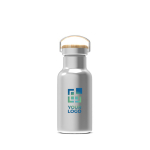 Dubbelwandige thermosfles met poedercoating en draaggreep 350ml met afdrukgebied