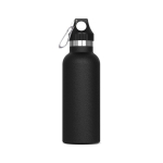 Lekvrije RVS fles met karabijnhaak 500ml kleur zwart