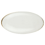 Ovale vergulde metalen speld om te personaliseren 20x12mm kleur goud tweede weergave