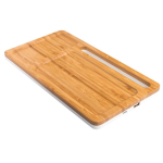 Bamboe desktopset met draadloze oplader Bamboo Tidy kleur lichtbruin