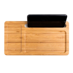 Bamboe desktopset met draadloze oplader Bamboo Tidy kleur lichtbruin