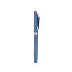 Ergonomische plastic rollerpen met rubberen afwerking, zwarte inkt kleur marineblauw