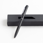 Luxe metalen balpen in matte kleuren met etui, blauwe inkt