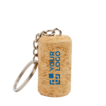 Natuurlijke kurken sleutelhanger, ideaal voor bedrukking kleur lichtbruin