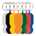 Plastic sleutelhanger met 1-euromunt en personaliseerbare hoes