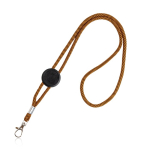 Verstelbare buisvormige polyester lanyard met karabijnhaak, 3 cm kleur oranje