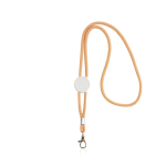 Moderne buisvormige polyester lanyard met karabijnhaak, 3 cm