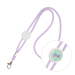 Moderne buisvormige polyester lanyard met karabijnhaak, 3 cm