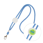 Moderne buisvormige polyester lanyard met karabijnhaak, 3 cm