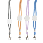 Moderne buisvormige polyester lanyard met karabijnhaak, 3 cm