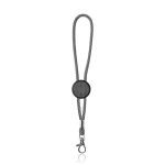 Polyester sleutelhanger met karabijnhaak en personaliseerbaar stuk kleur wit