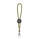 Polyester sleutelhanger met karabijnhaak en personaliseerbaar stuk kleur geel