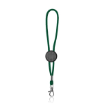 Polyester sleutelhanger met karabijnhaak en personaliseerbaar stuk kleur groen
