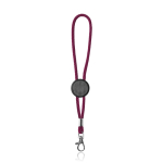 Polyester sleutelhanger met karabijnhaak en personaliseerbaar stuk kleur roze