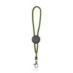 Polyester sleutelhanger met karabijnhaak en personaliseerbaar stuk kleur lichtgroen