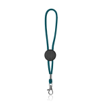 Polyester sleutelhanger met karabijnhaak en personaliseerbaar stuk kleur lichtblauw