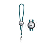 Polyester sleutelhanger met karabijnhaak en personaliseerbaar stuk kleur lichtblauw