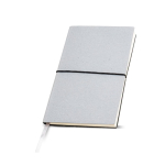 Notitieboek van gerecycled leer met logo, A5 formaat, puntjes