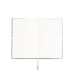 Notitieboek van gerecycled leer met logo, A5 formaat, puntjes