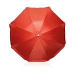 Strandparasol van 170T polyester met UV-bescherming Ø180 kleur rood